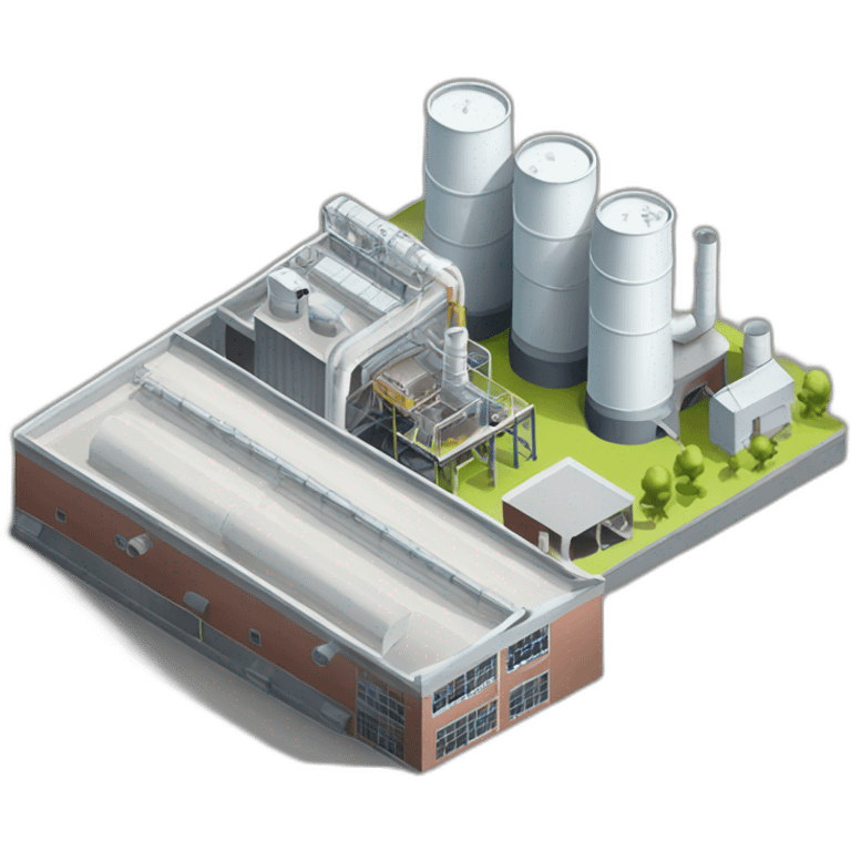 factory，isometric view emoji