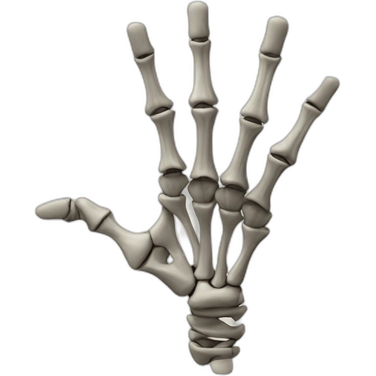 skeleton hand showing number 1 with finger emoji