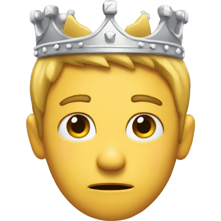 Annoyed person with a crown on emoji