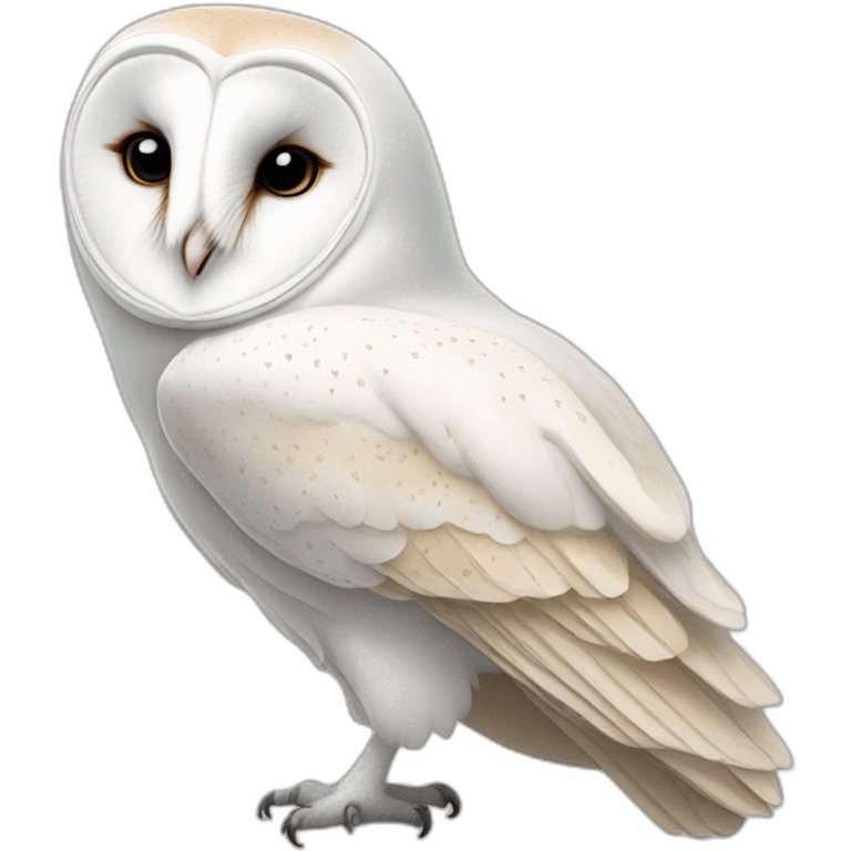 White Barn owl emoji