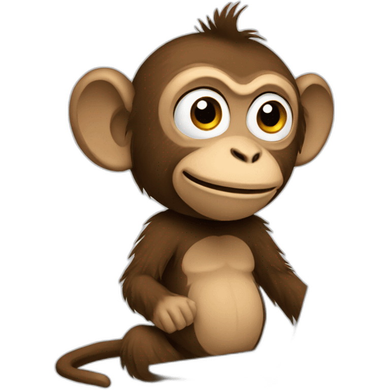 Monkey with a laptop emoji