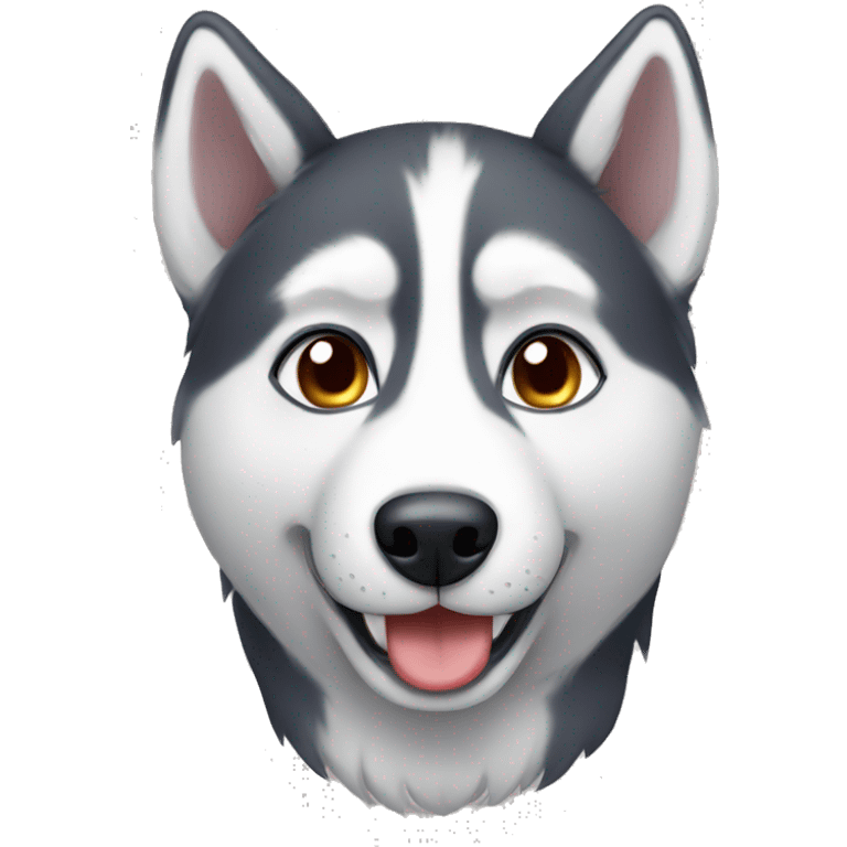 A cute husky emoji