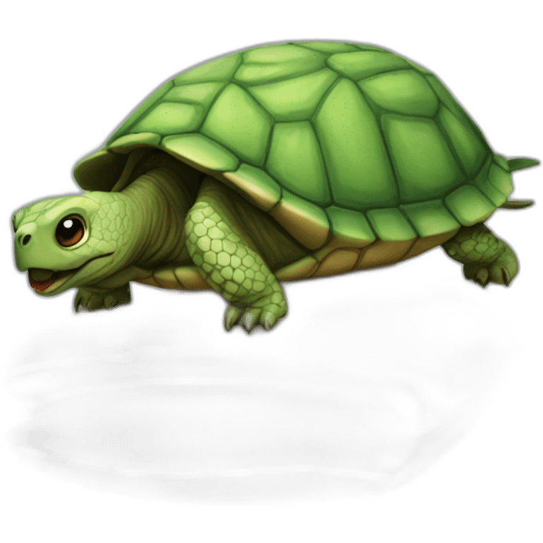 tortue sur un chien emoji