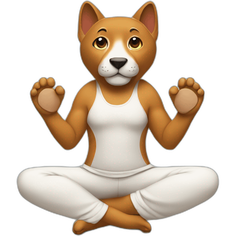 paws and yoga pose emoji