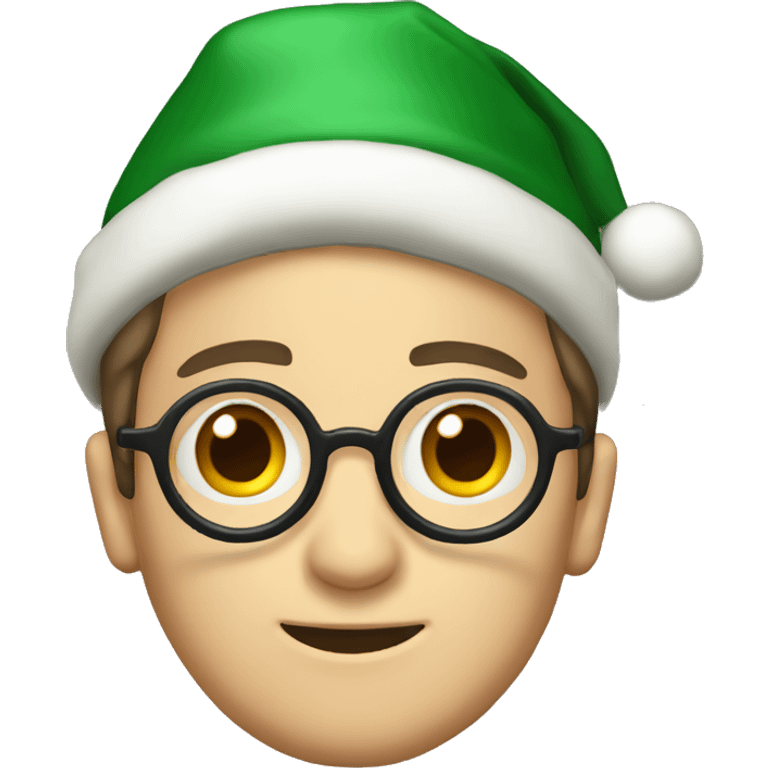 harry potter wearing christmas hat emoji