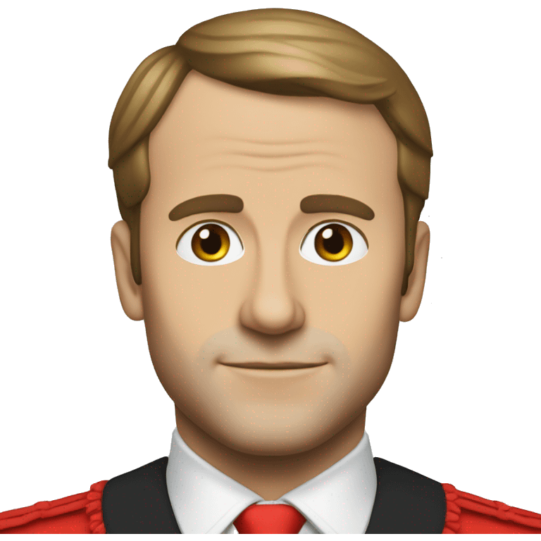 Macron en robe rouge  emoji