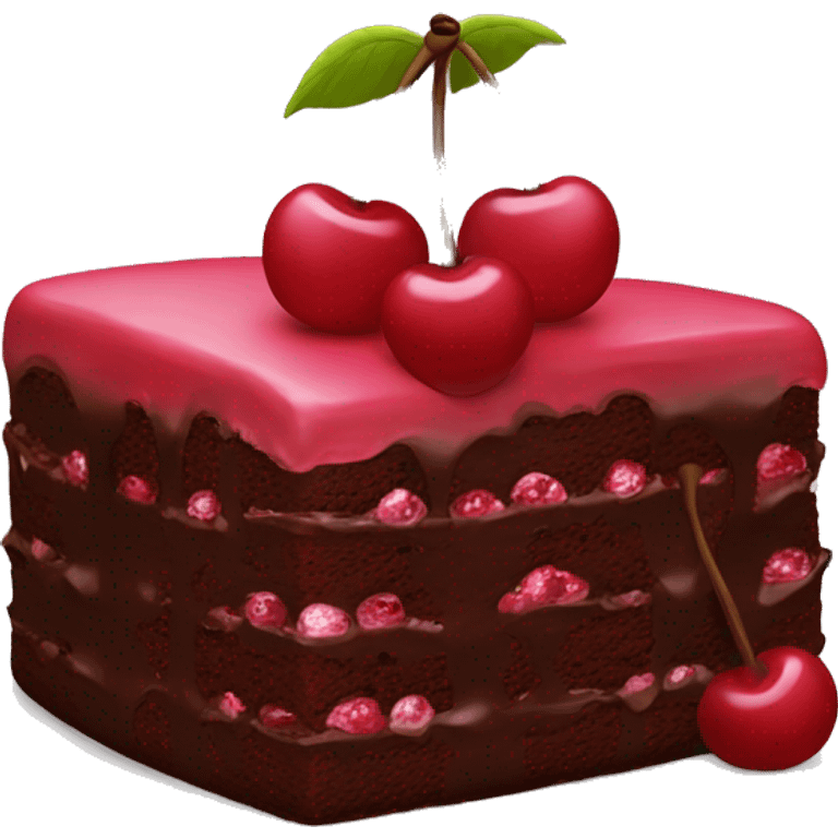 cherry chocolate cake emoji