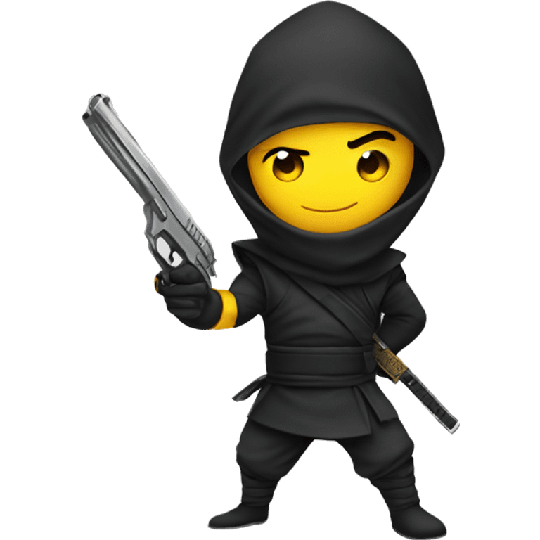 ninja con pistola emoji