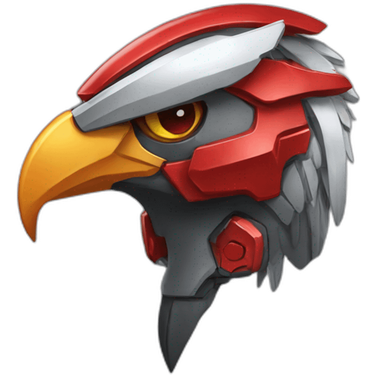 red mecha head eagle emoji