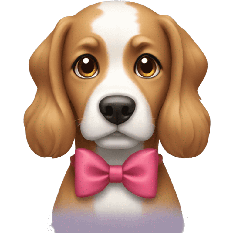 Dog with bow emoji