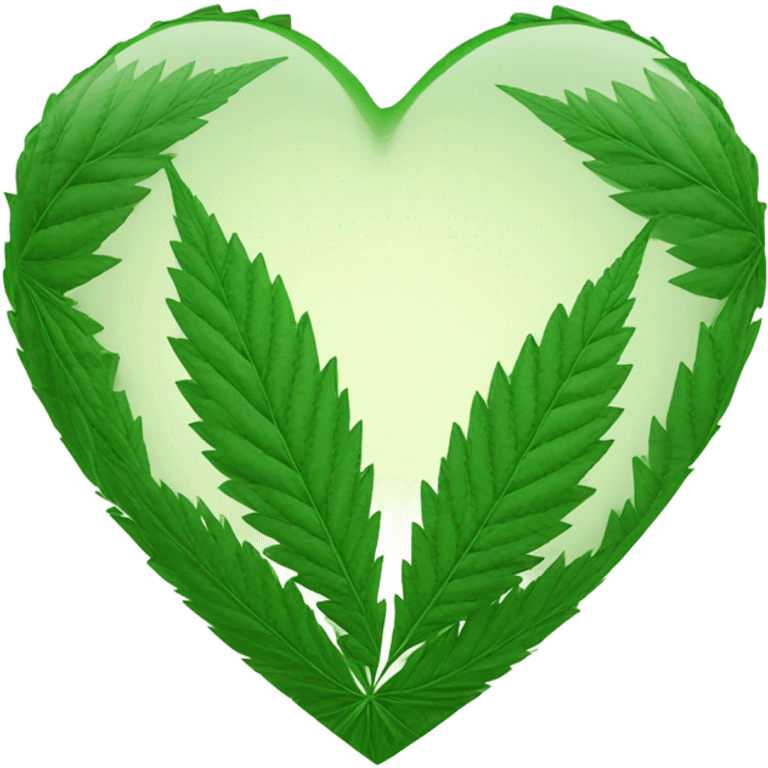 Weed symbol love heart  emoji