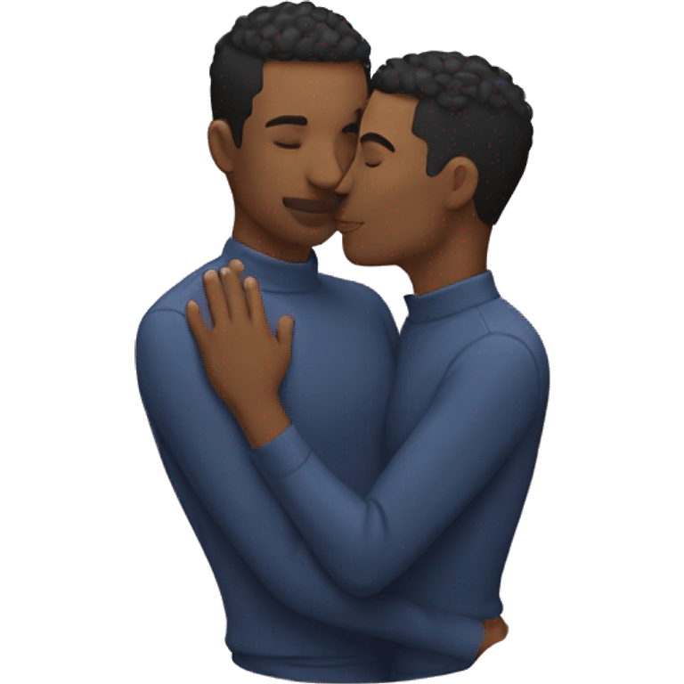 gay couple kissing emoji