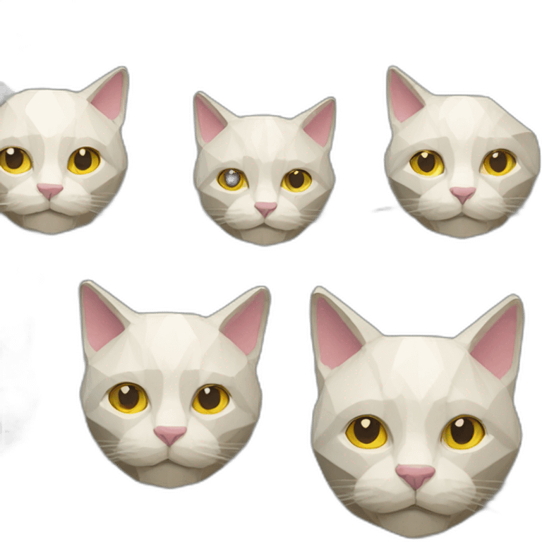 Cat low poly emoji