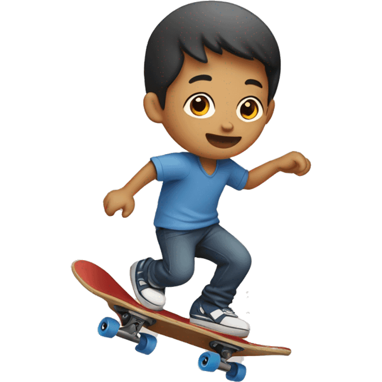 Lao man riding a skateboard  emoji