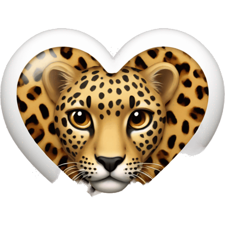 Heart with Leopard Print emoji