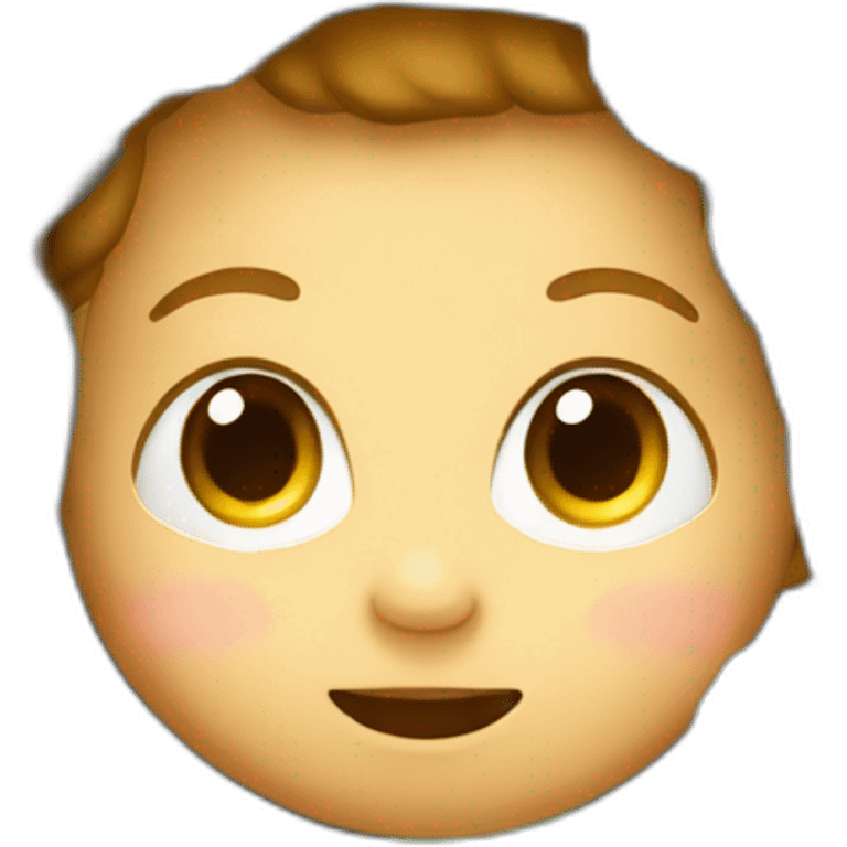 A baby’s giant face peeking over the side of a mountain emoji