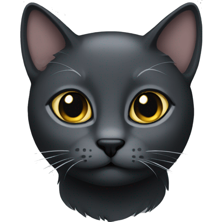 grey black cat emoji