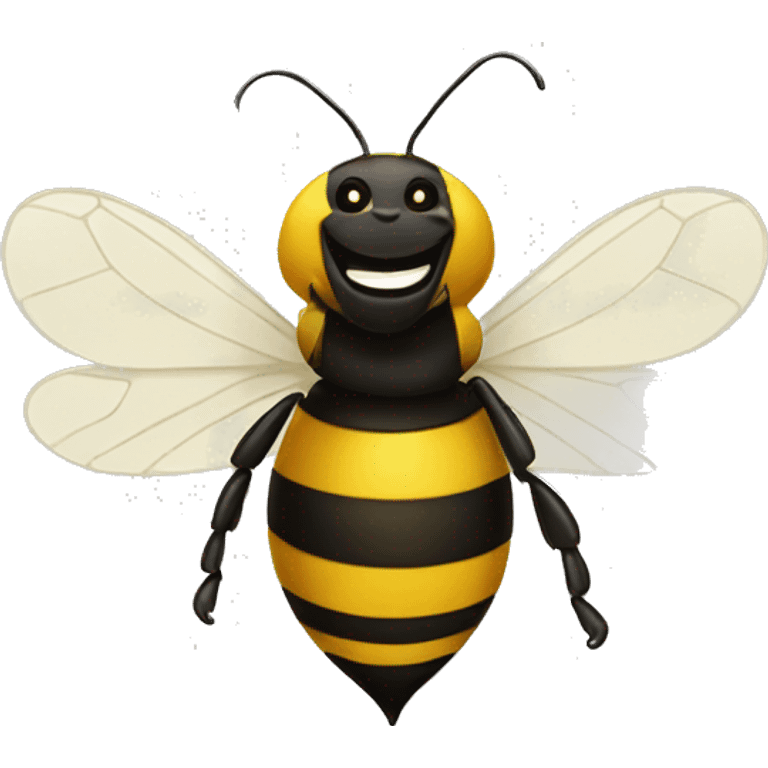 Laughing bee emoji