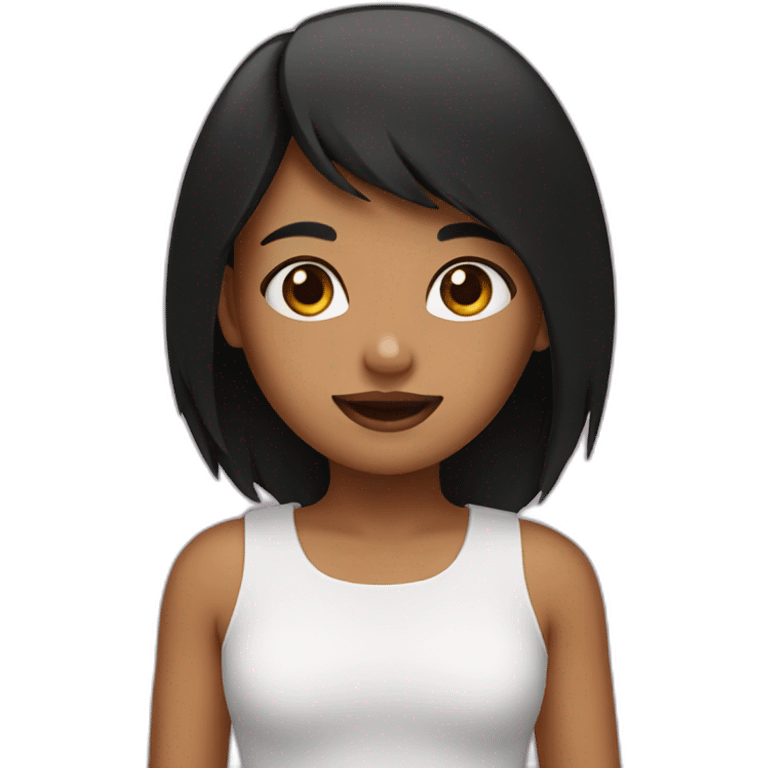 Girl with black hai emoji