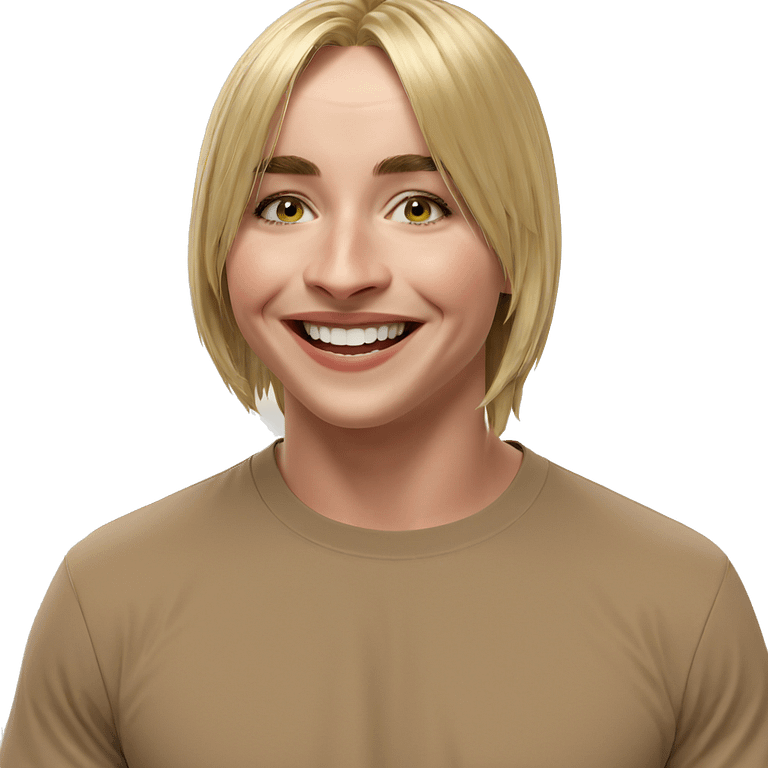 smiling boy with blonde hair emoji