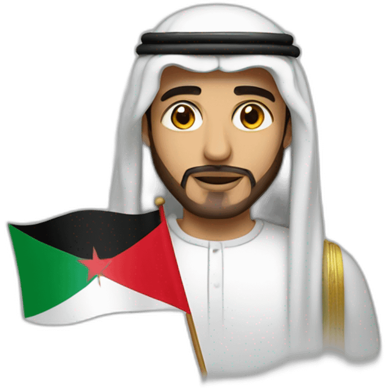 arab man with jordan flag emoji