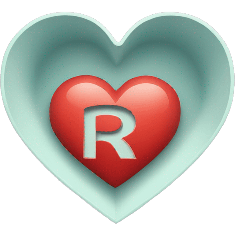 letter r inside a heart emoji