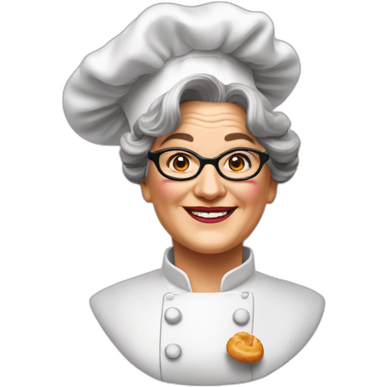 Mrs doubtfire chef hat food emoji