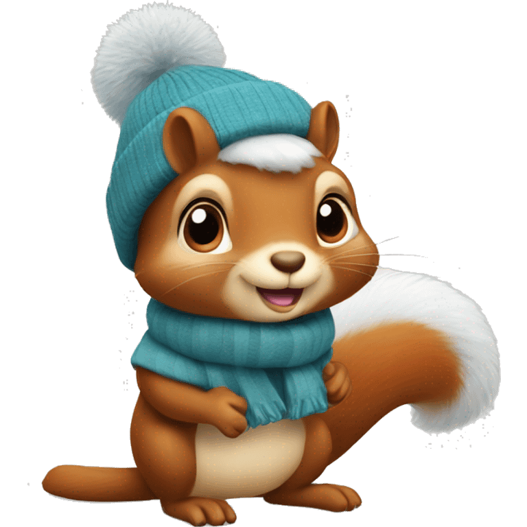 squirrel wearing a toboggan  emoji