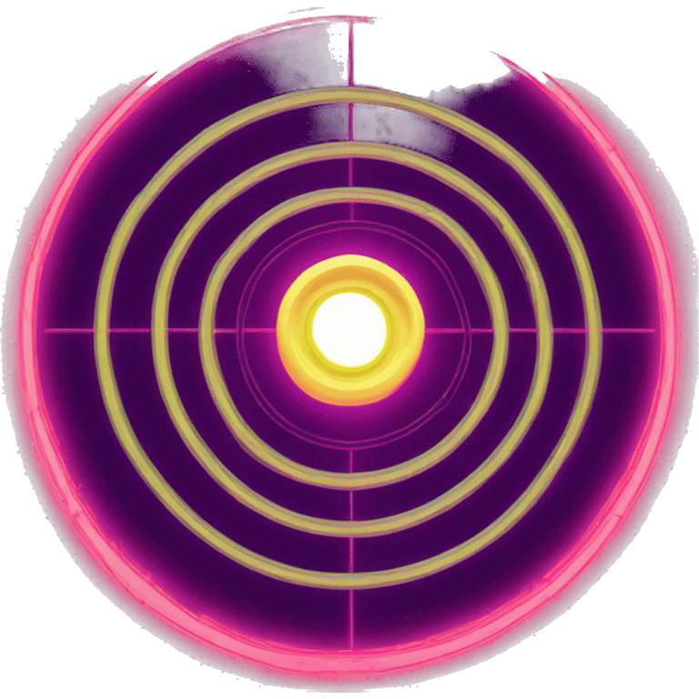 bullseye target glowing neon emoji