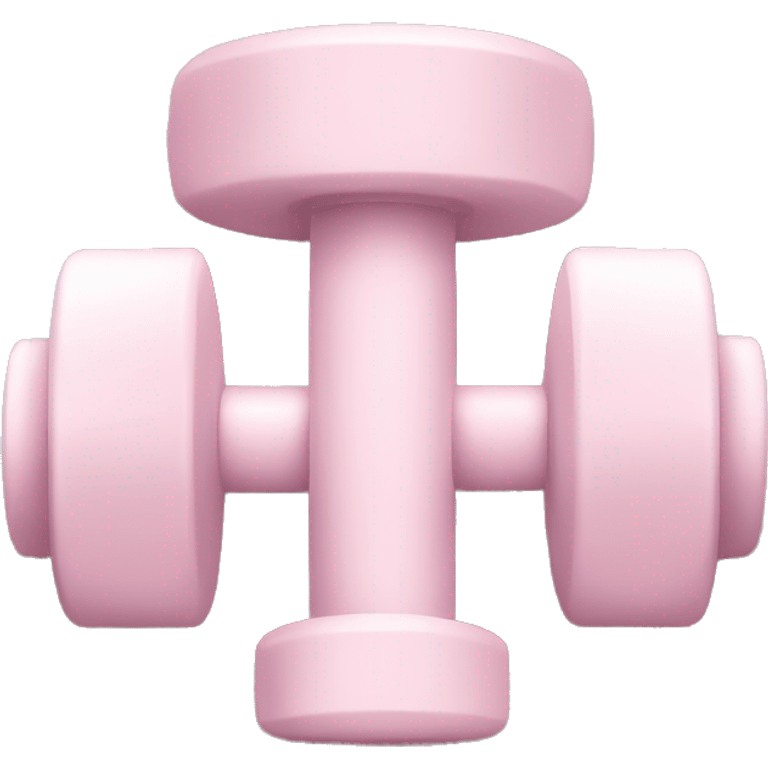 Single pale pink dumbbell emoji