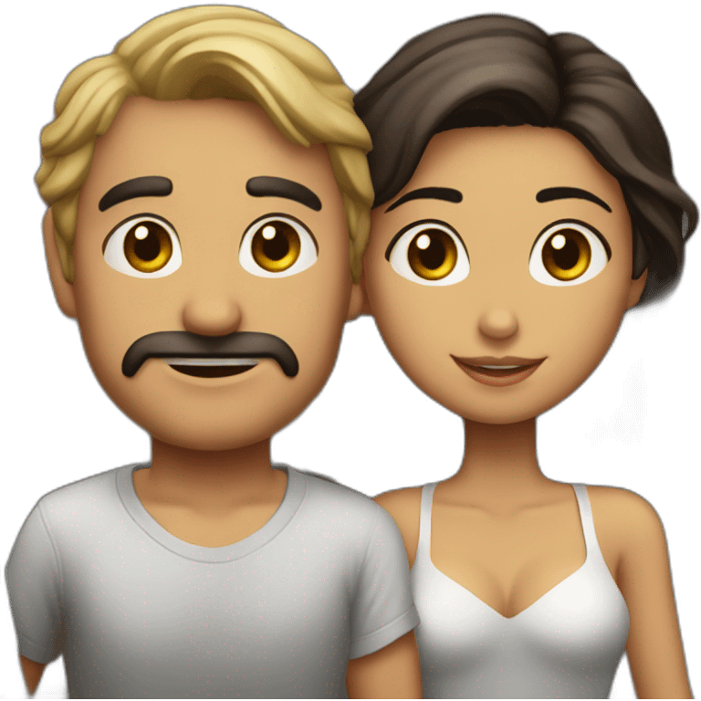 Chico moreno  y chica morena  emoji