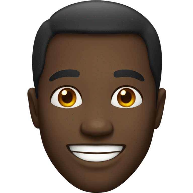 black man smiling emoji