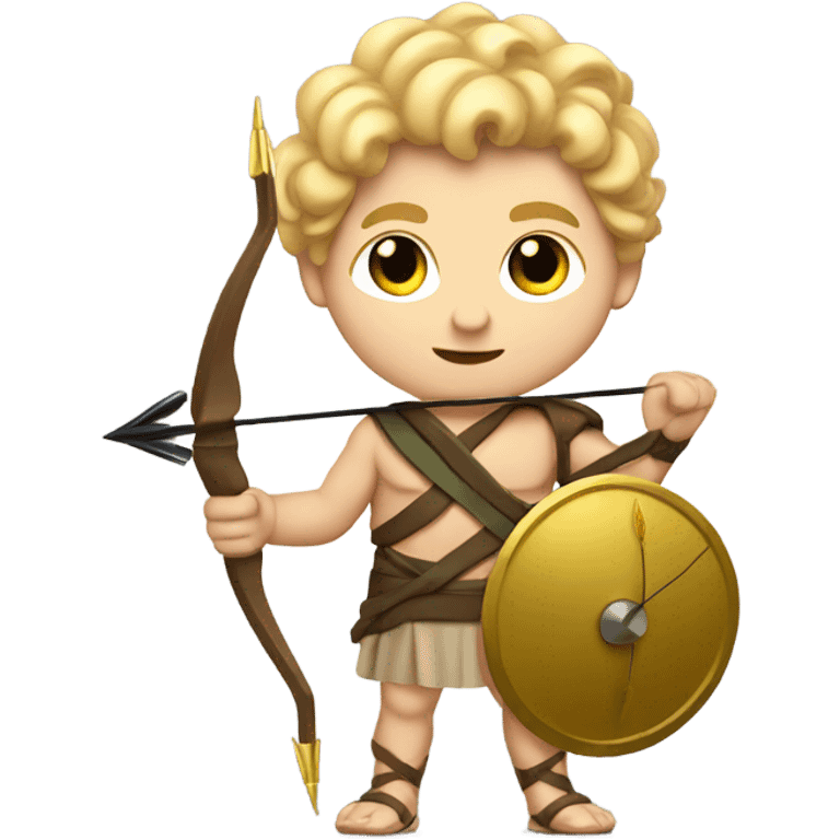  apollo greek god blonde hair with bow and arrow emoji