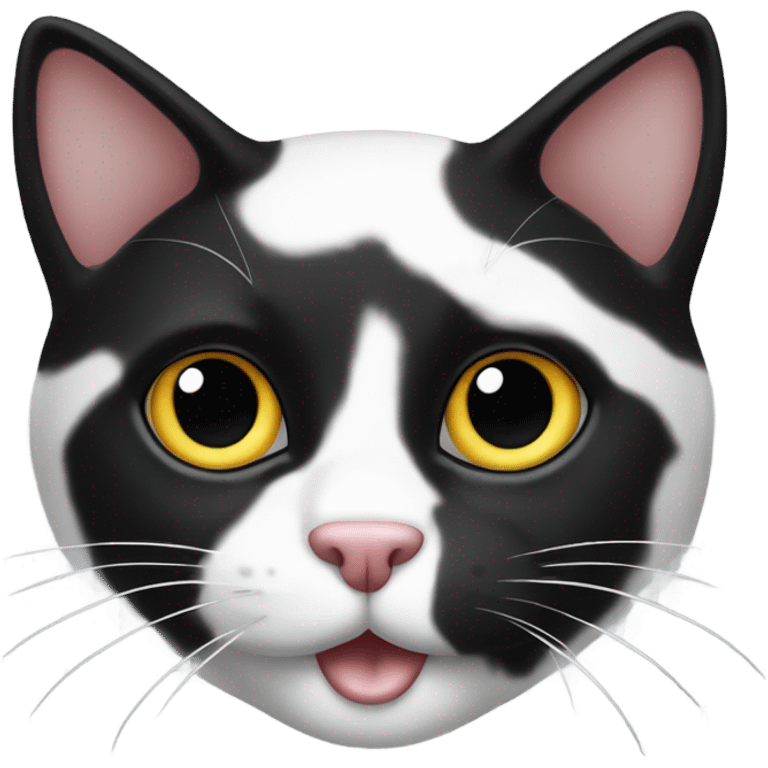 Black and white cat emoji