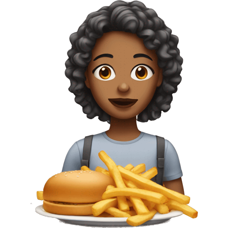 Girl with fries emoji