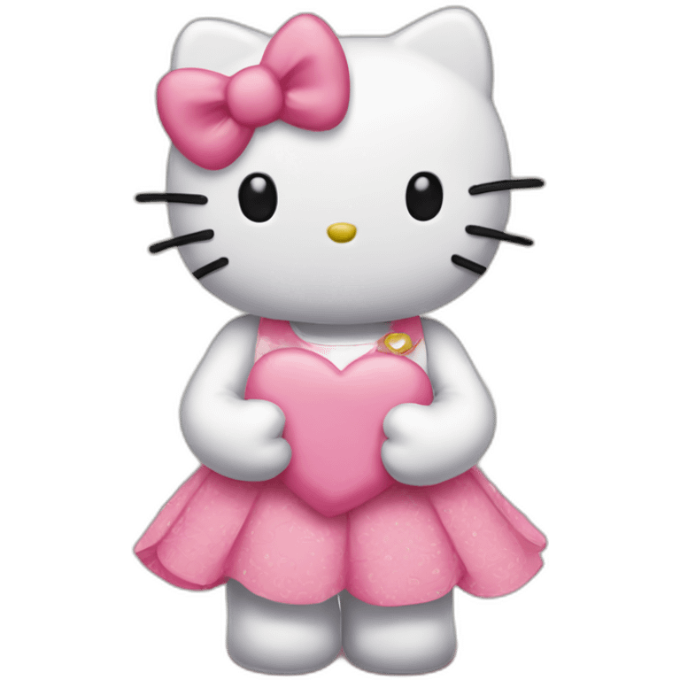 hello kitty love emoji