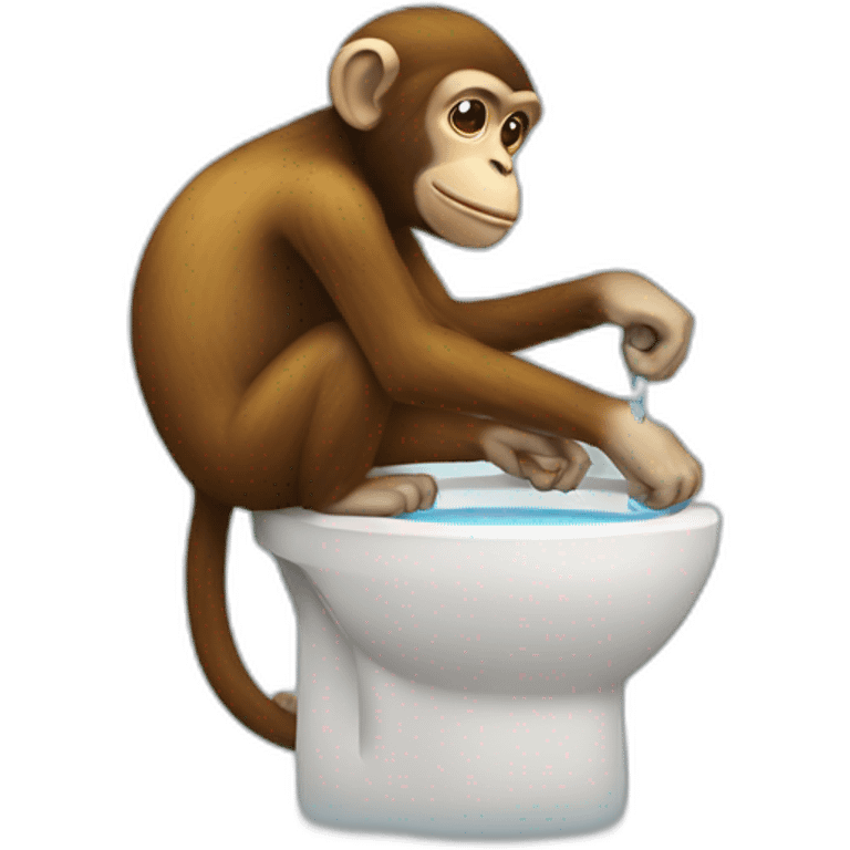 monkey peeing emoji