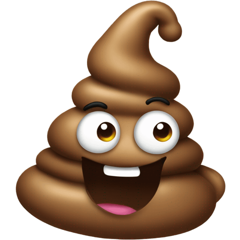 Poop pile wearing a hat emoji