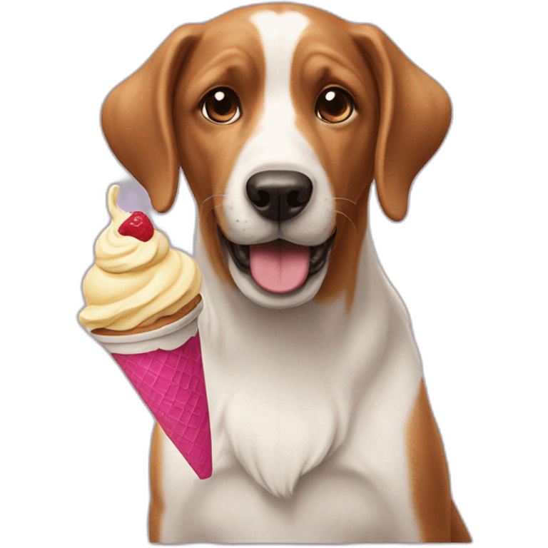 Dog craving for icecream  emoji