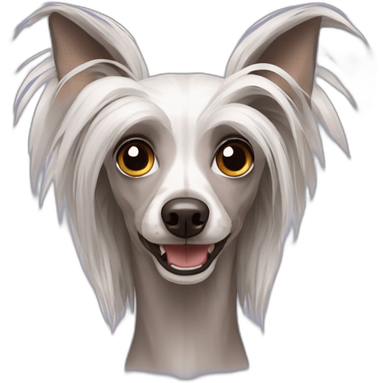 scared Chinese Crested emoji