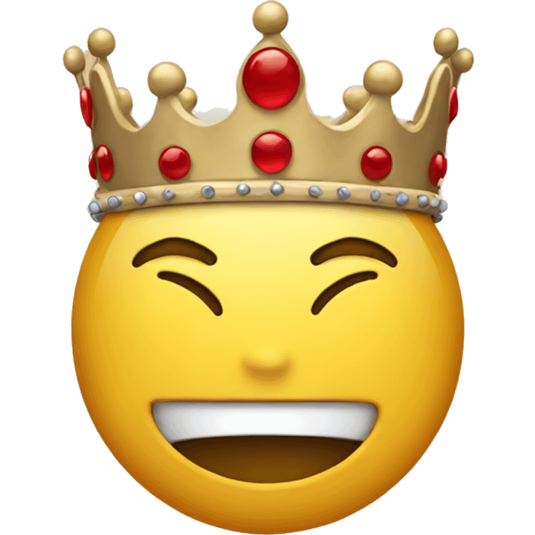 Emoji with crown on a emoji