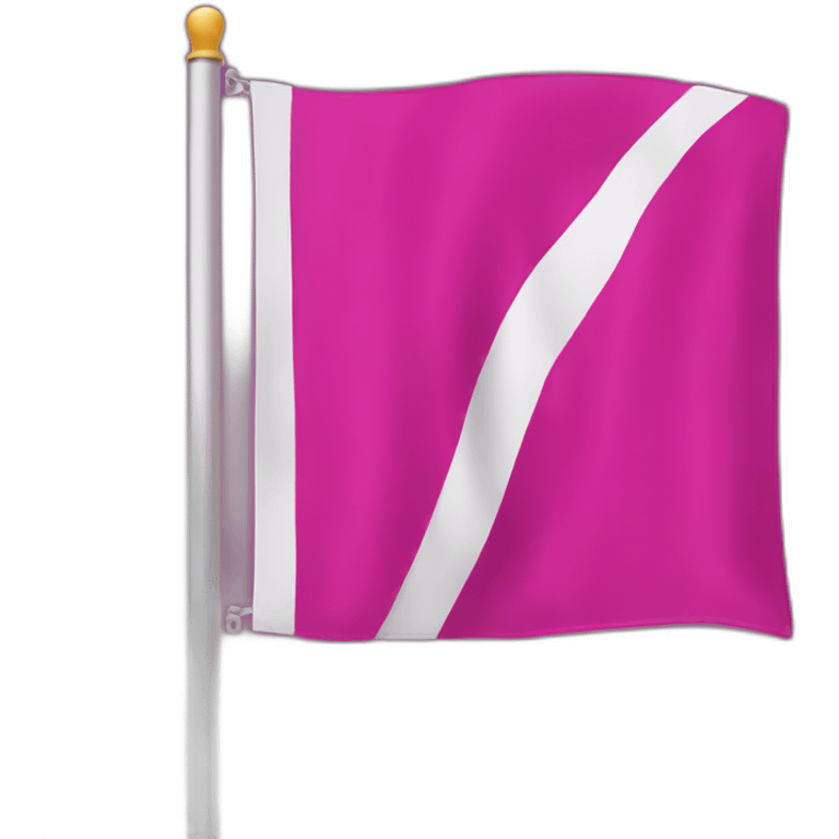 big fuchsia flag with white inscription - "idea" emoji