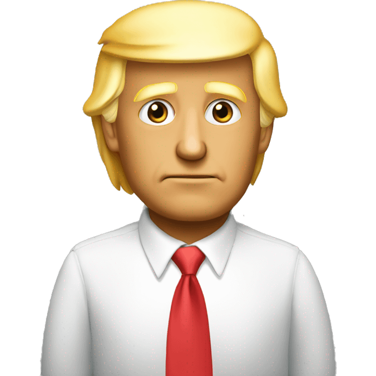 trump with foolscap emoji