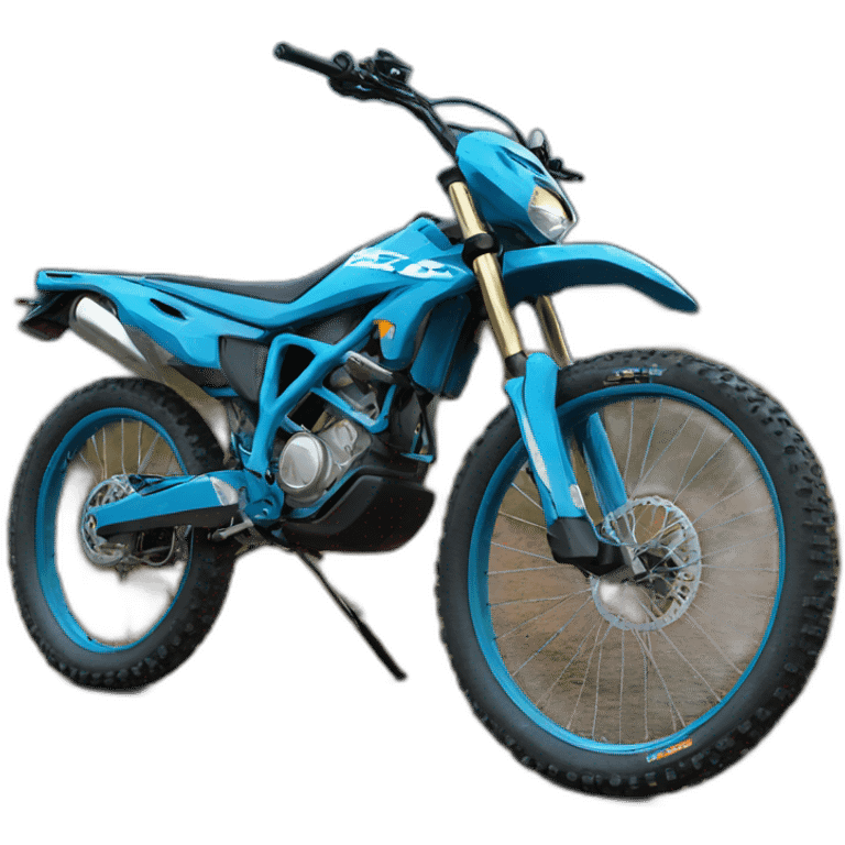 Enduro bike blue emoji