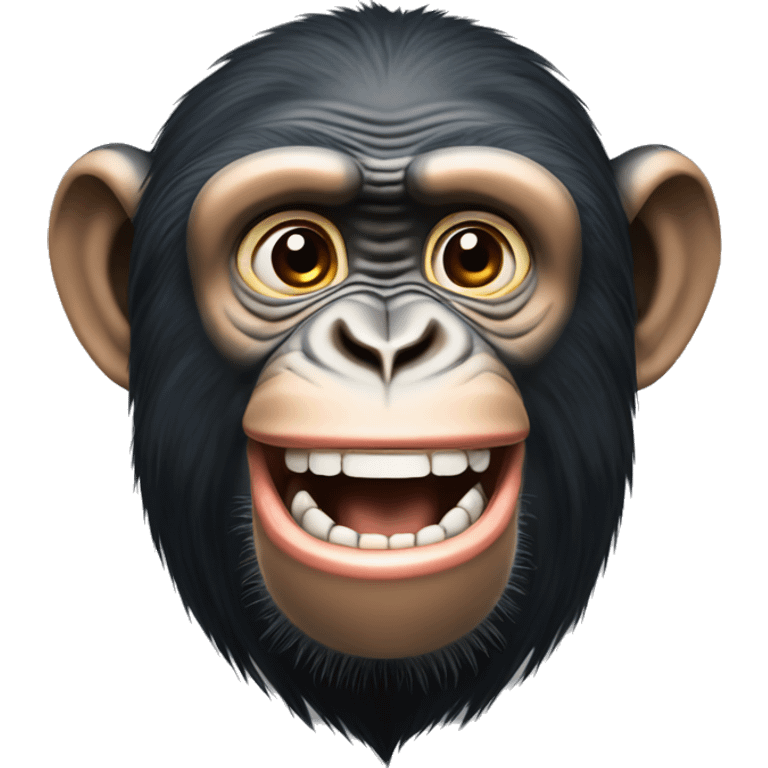 chimpancé riendo emoji