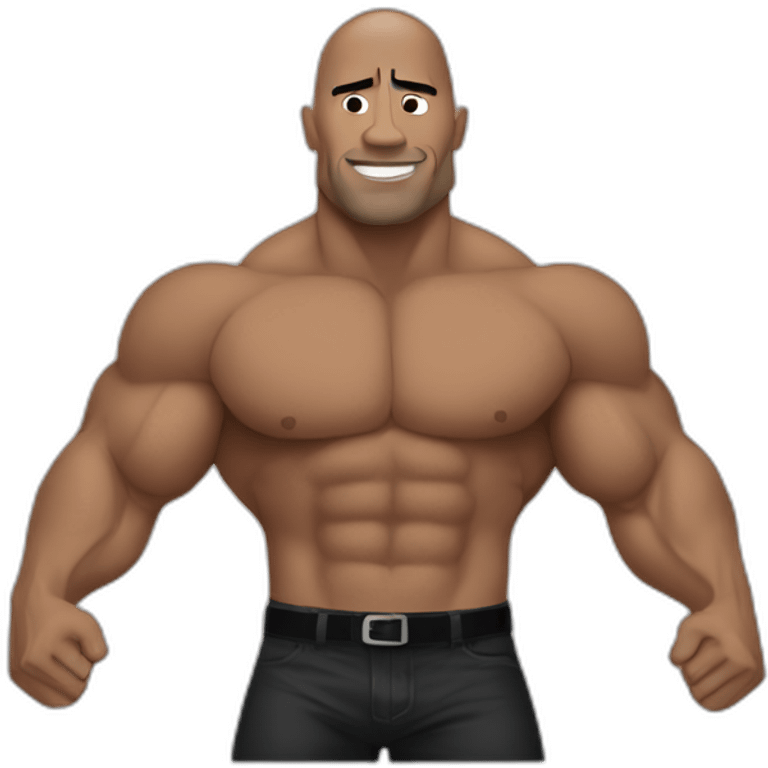 the rock muscles emoji