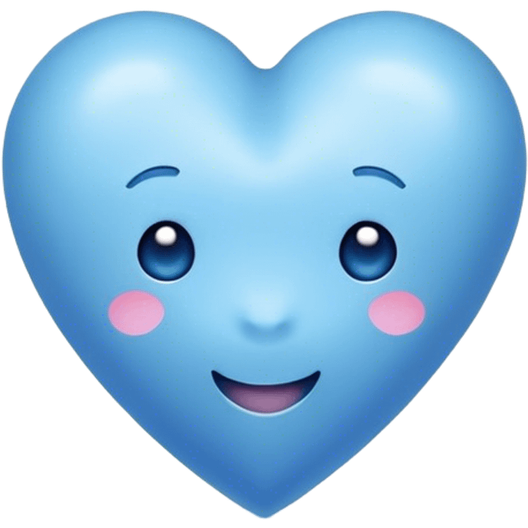 Blue heart with the words Hi Cutie! in the middle  emoji