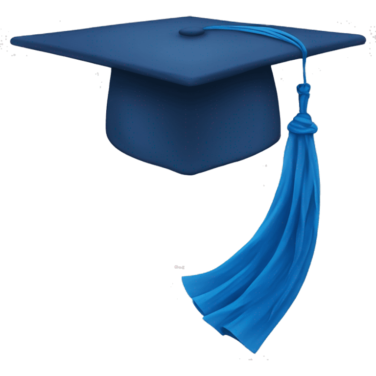 Blue graduation cap (no face) emoji