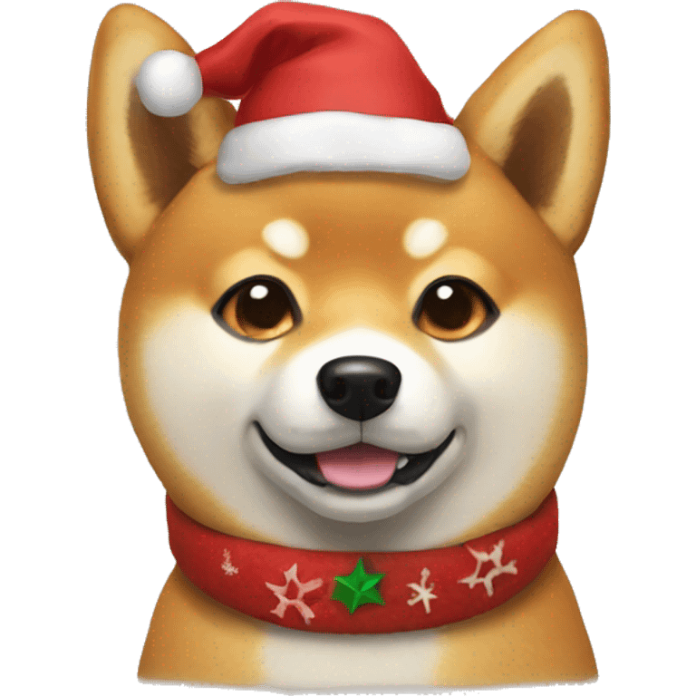 a christmas shiba inu emoji