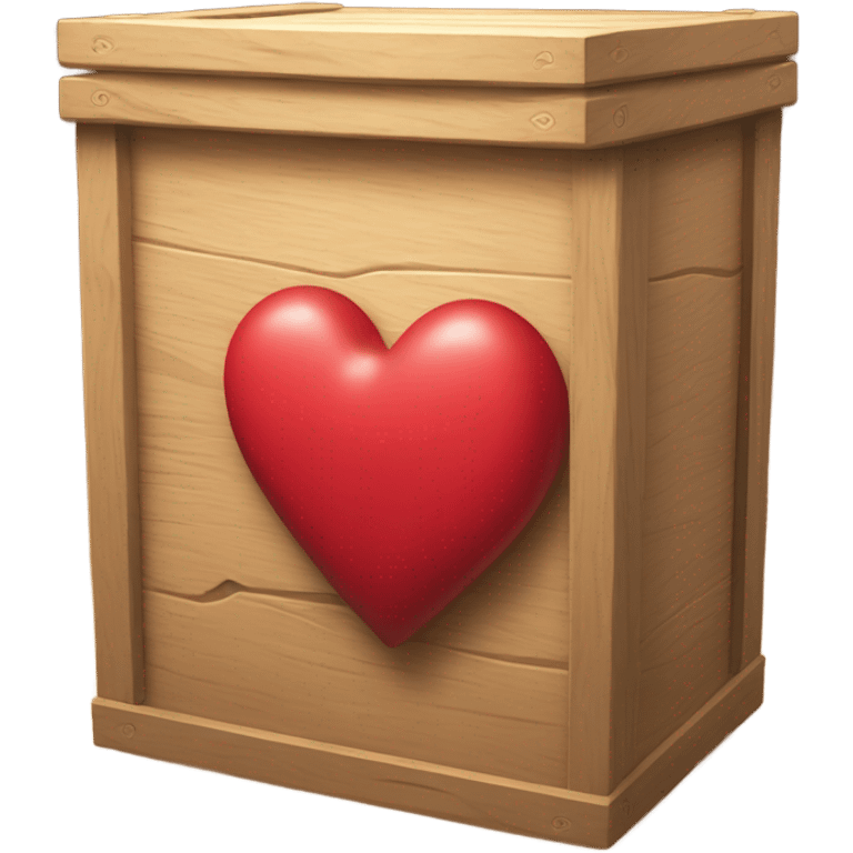 Beating Heart inside a wooden box emoji